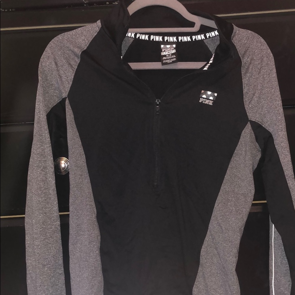 PINK Long sleeve quarter zip
